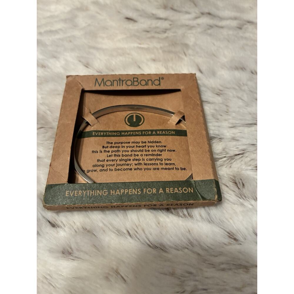Mantraband Silver Bracelet Everything Happens For A Reason